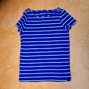 Oakley Blue and White Fitted Short Sleeve T-Shirt